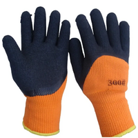 Перчатки утепленные стекольщика Пена Master оранжевые черные пальцы 0-70-0от Проммаркет