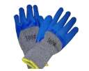 Перчатки стекольщика с рифленым латексом синяя 300# ТОРРО 