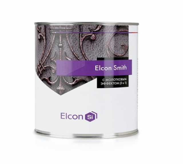 Грунт-эмаль кузнечная молотковая 3в1 шоколадная 0,8кг  ELCON от Проммаркет