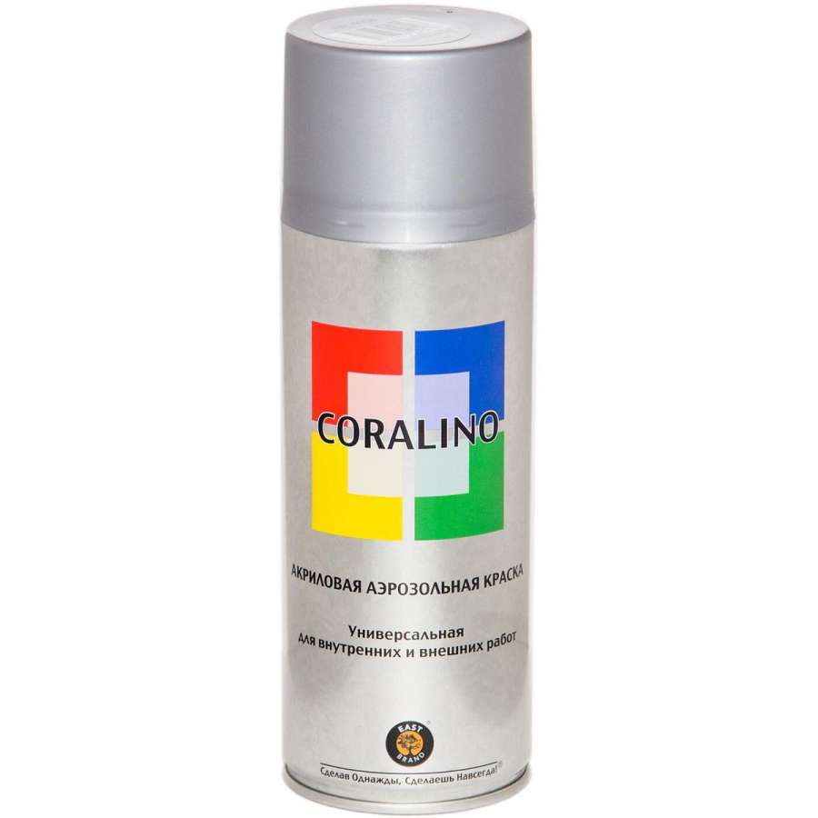Краска аэрозольная белый алюминий RAL 9006 CORALINO от Проммаркет