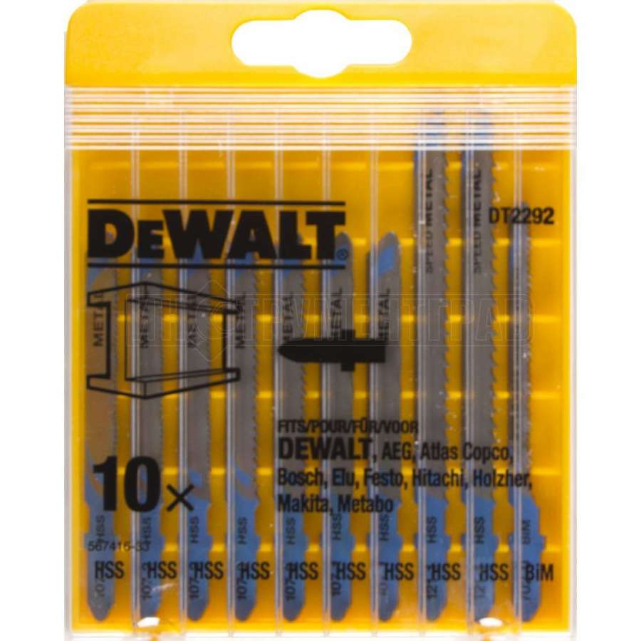 Пилки для лобзика по металлу DeWalt DT2292 набор 10шт от Проммаркет
