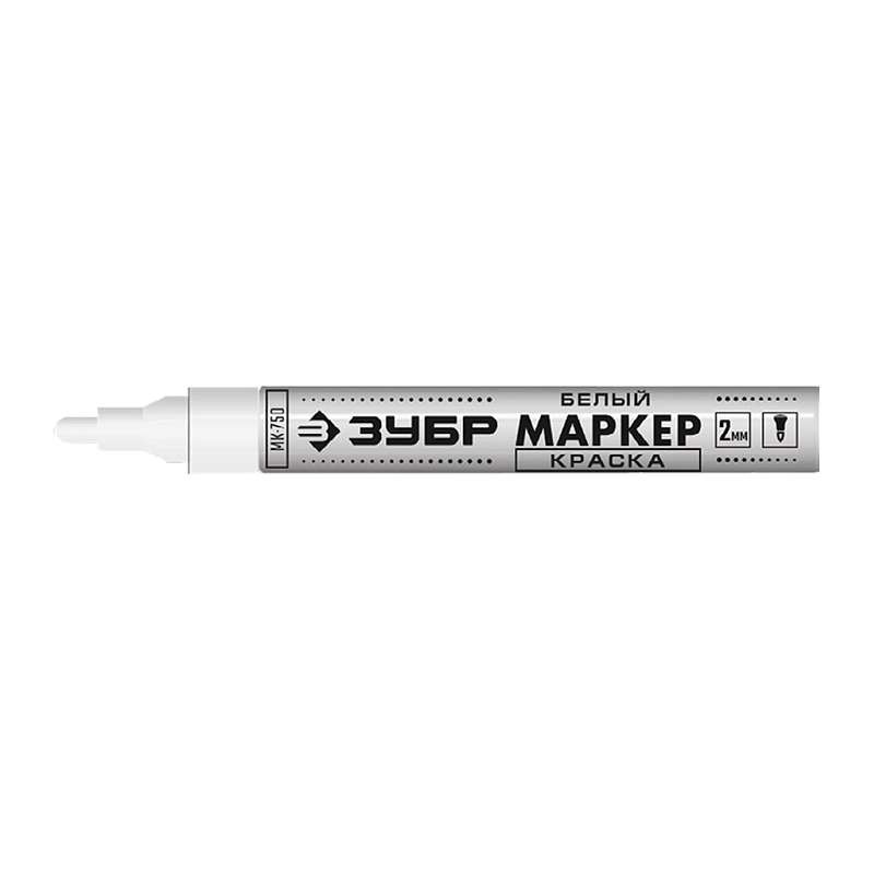 Маркер-краска белый ЗУБР 2-4мм 06325-8 от Проммаркет
