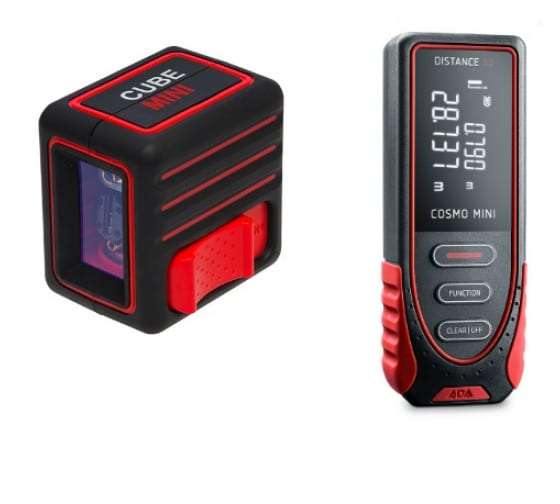 Комплект ADA: Лазерный уровень Cube MINI Basic Edition + дальномер лазерный Cosmo MINI А00585 от Проммаркет