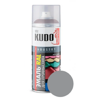 Краска аэрозольная серая глянцевая  KUDO KU-1018